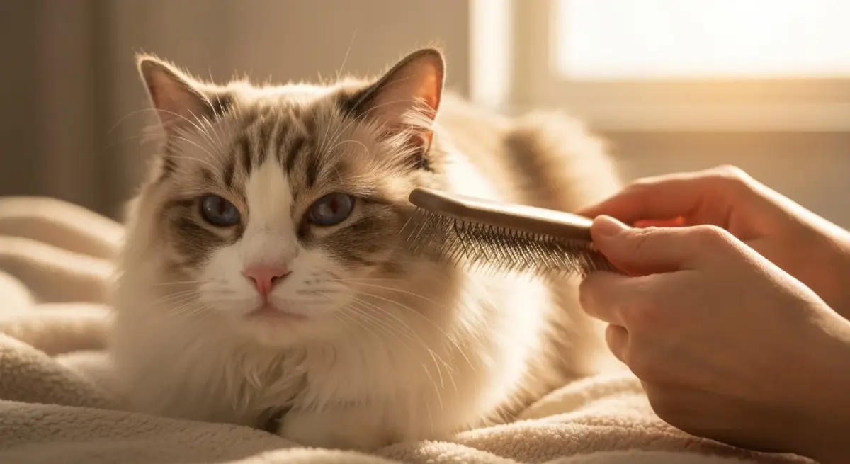 Le toilettage du Ragdoll : brosser un poil mi-long sans nœuds